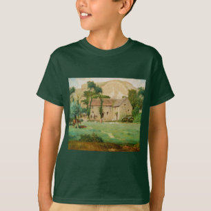 T-shirt Moulin à eau au pied d'une montagne