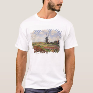 T-shirt Moulin à vent de Rijnsburg de champs de tulipe de