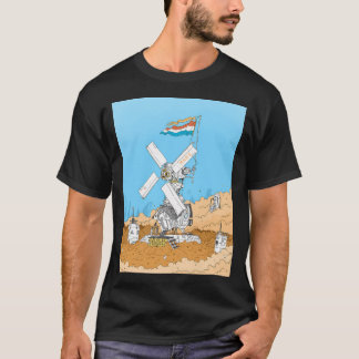 T-shirt Moulin À Vent Hollandais Sur Mars. Moulin Wi-Fi Sc