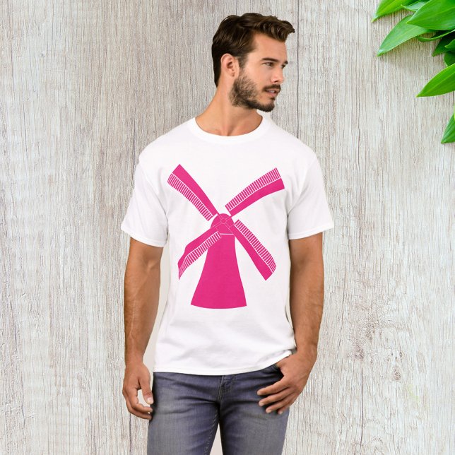 T-shirt Moulin à vent rose (Créateur téléchargé)
