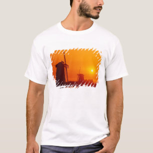 T-shirt Moulins à vent au coucher du soleil, Schermerhorn,