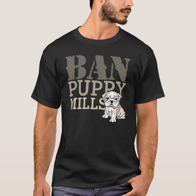 T-shirt Moulins de chiot d'interdiction (Devant)