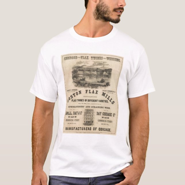 T-shirt Moulins de lin de Boston (Devant)