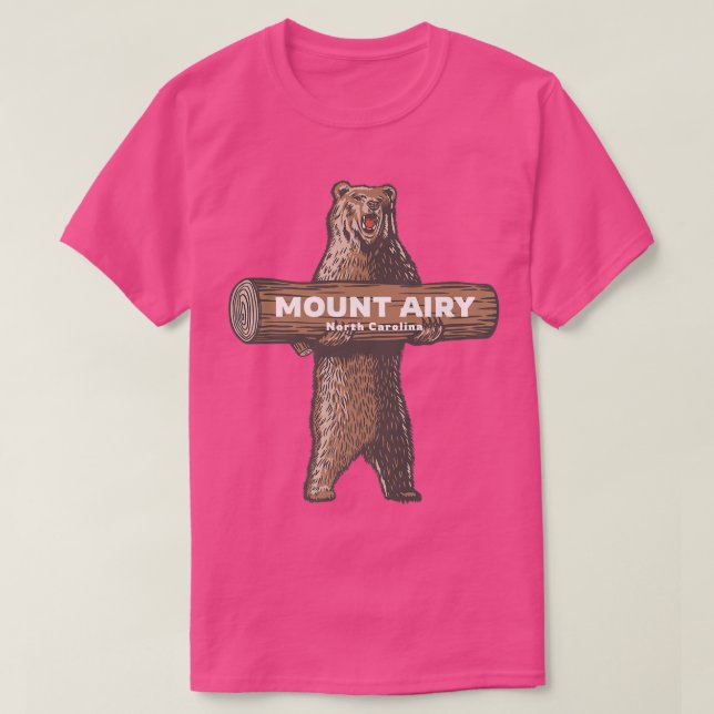 T-shirt Mount Airy North Carolina NC Growling Bear Vacatio (Design devant)