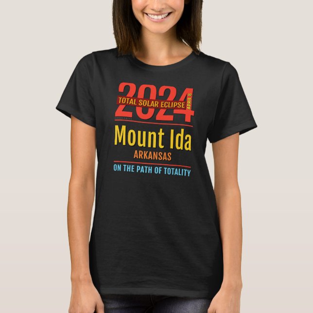 T-shirt Mount Ida Arkansas AR Total Solar Eclipse 2024 4 (Devant)