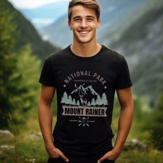 T-shirt Mount Rainier Wilderness Deer Graphic