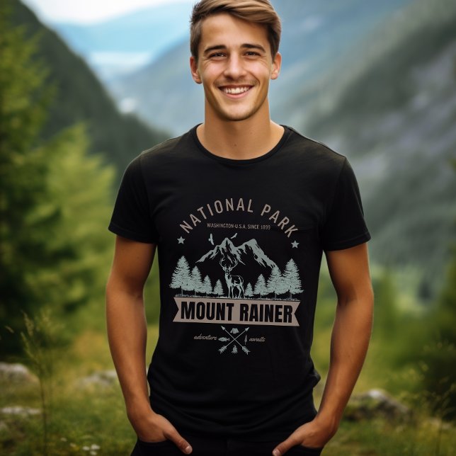 T-shirt Mount Rainier Wilderness Deer Graphic  (Créateur téléchargé)