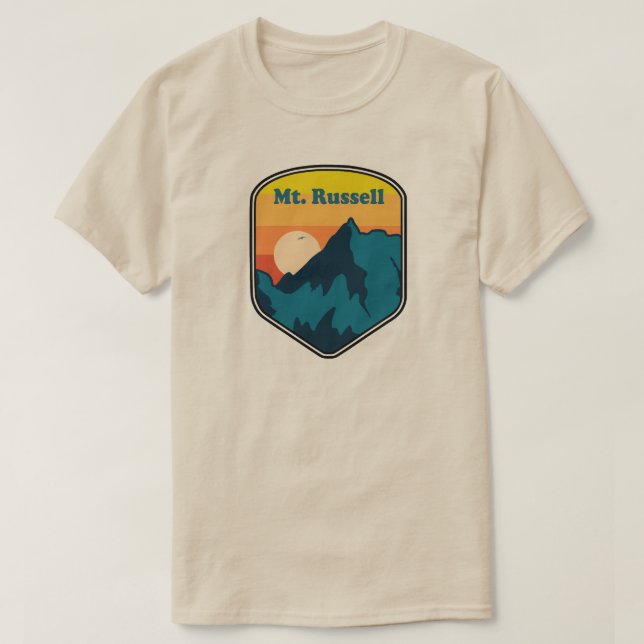 T-shirt Mount Russell California Sunrise (Design devant)