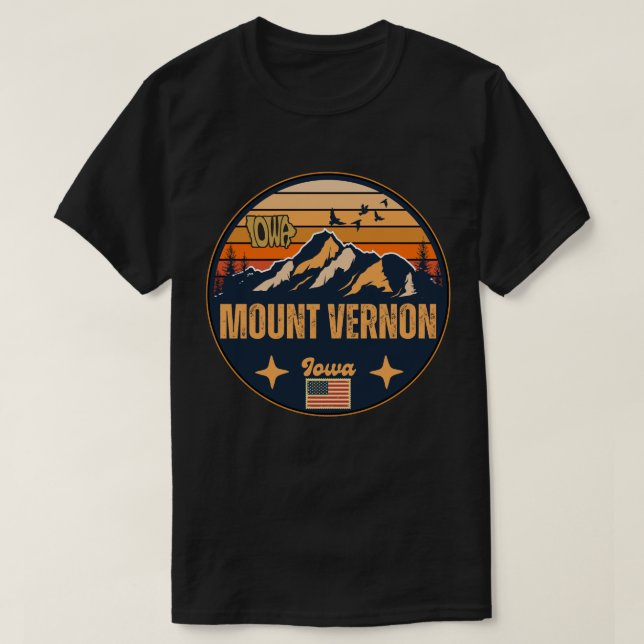 T-shirt Mount Vernon, Iowa (Design devant)