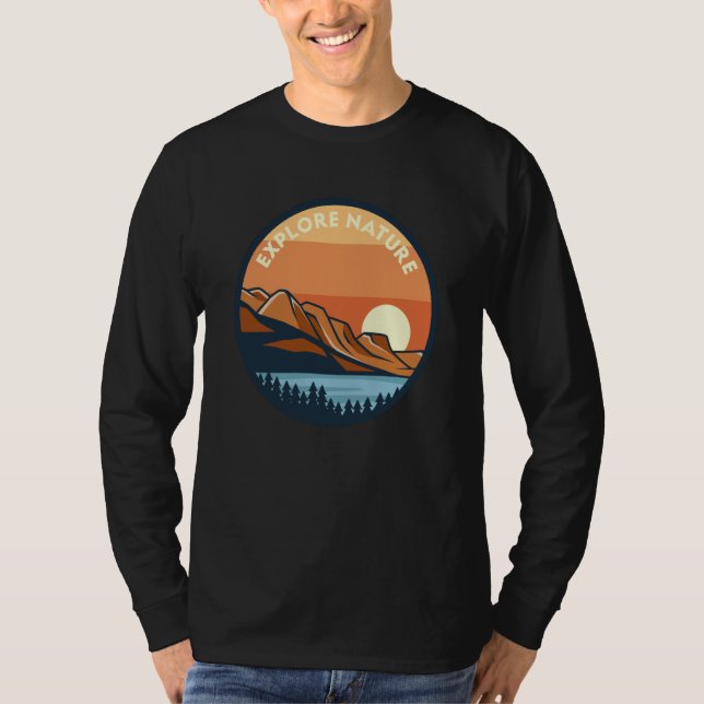 T-shirt Mountain and Forest Scene  125 (Devant)