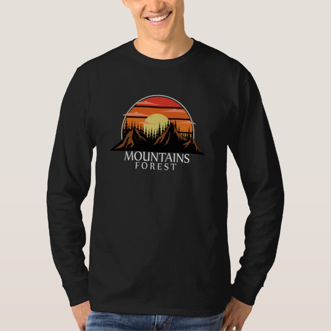 T-shirt Mountain and Forest Scene  137 (Devant)