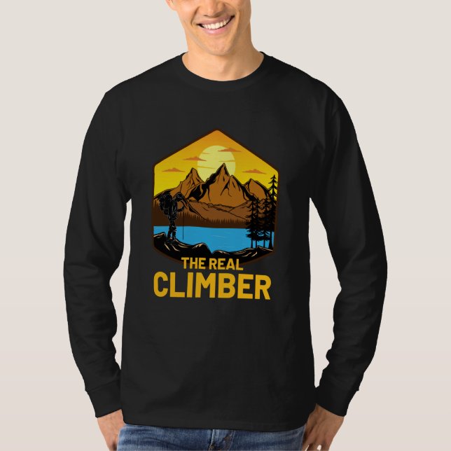T-shirt Mountain and Forest Scene Silhouette  58 (Devant)