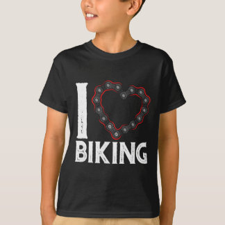 T-shirt Mountain Bike Cycling Bicycle I Love Biking 