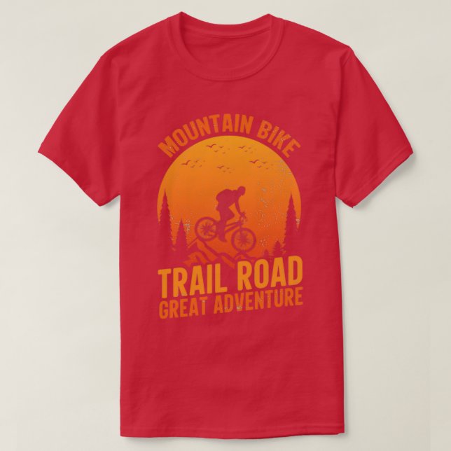 T-shirt Mountain Bike Trail Road Grande Aventure (Design devant)