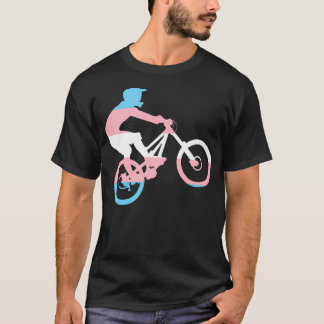T-shirt Mountain Biker 1 version drapeau transgenre