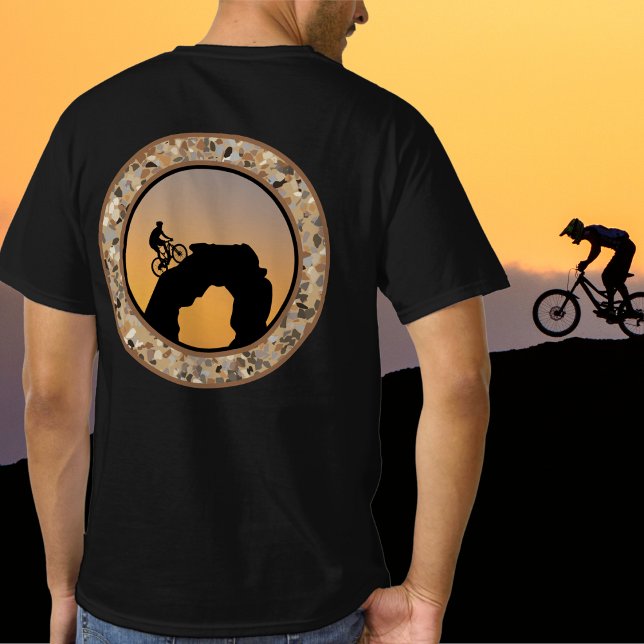 T-shirt Mountain Biking Pebble Round Design (Créateur téléchargé)