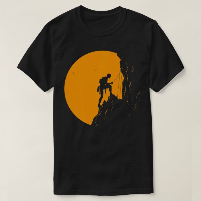 T-shirt Mountain Climber Bouldering Rock Escalade Climat A (Design devant)
