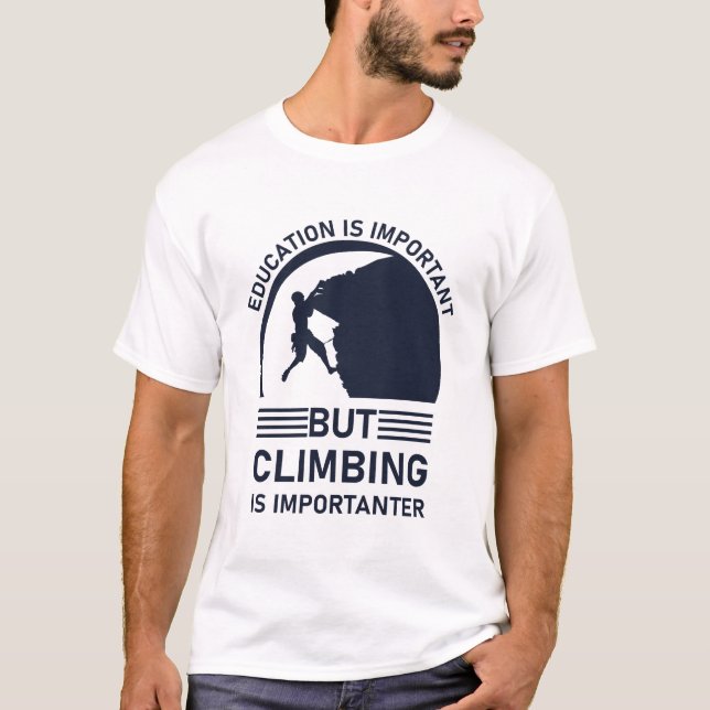 T-shirt Mountain Climber Design pour une Escalade de rock (Devant)