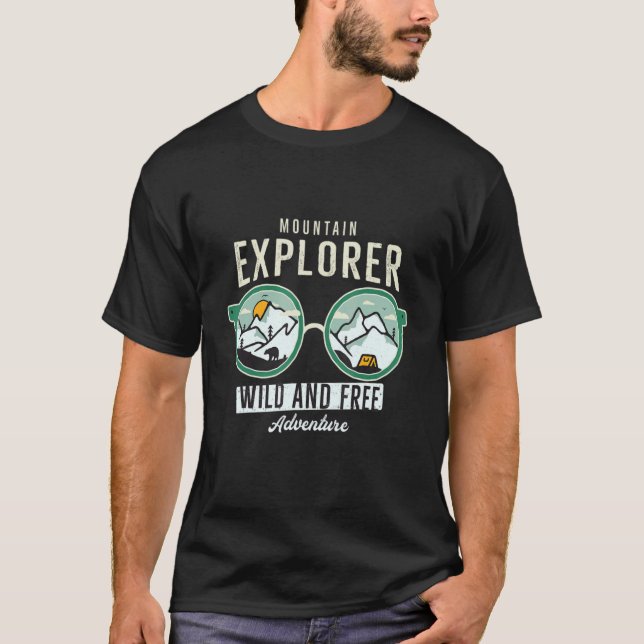 T-shirt Mountain Explorer Cool Camper   (Devant)