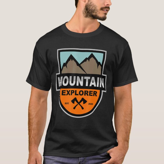 T-shirt Mountain Explorer Randonnée Adventure Campfire Tra (Devant)