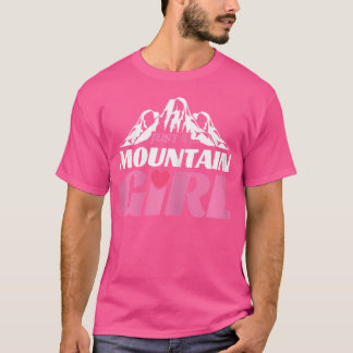 T-shirt Mountain Girl Love Escalade Nature Coeur Montagnes