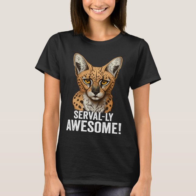T-shirt Mountain Lion Ohio Wild Cat Amiry Serval Cat (Devant)