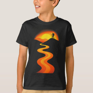 T-shirt Mountain Path Sunset - Rock Climbing Adventure The