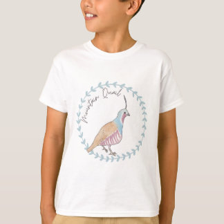 T-shirt Mountain Quail bird species animal logo