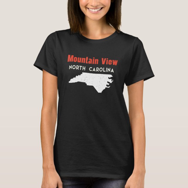 T-shirt Mountain View et Bayshore North Carolina USA Stat (Devant)