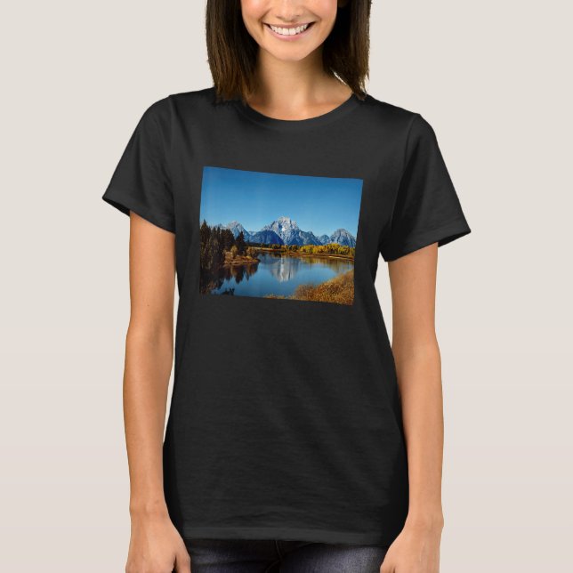 T-shirt Mountains Lake Reflection Grand Teton National Par (Devant)