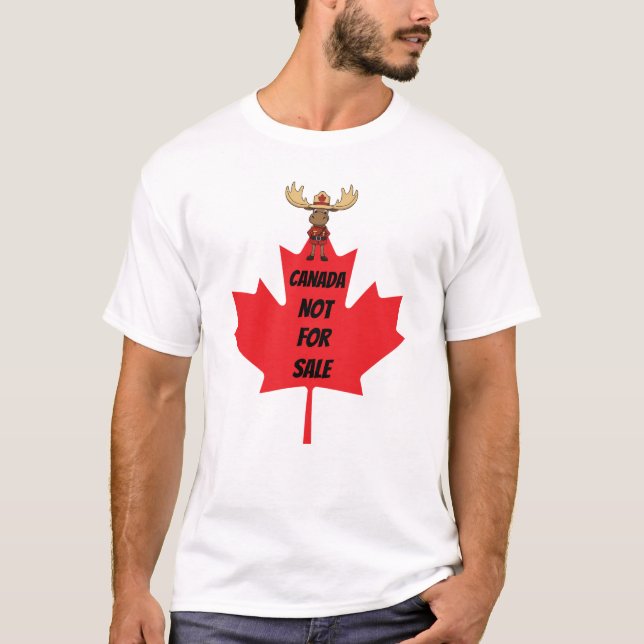 T-shirt Mountie Moose Canada Non À Vendre (Devant)