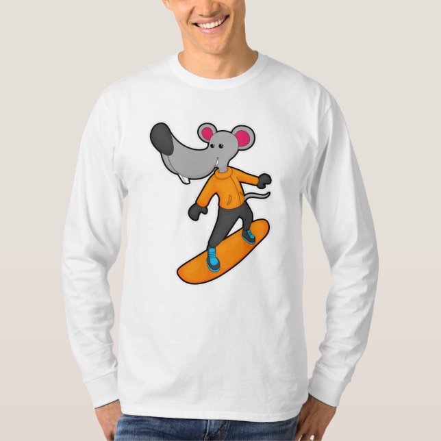 T-shirt Mouse as Snowboarder (Devant)