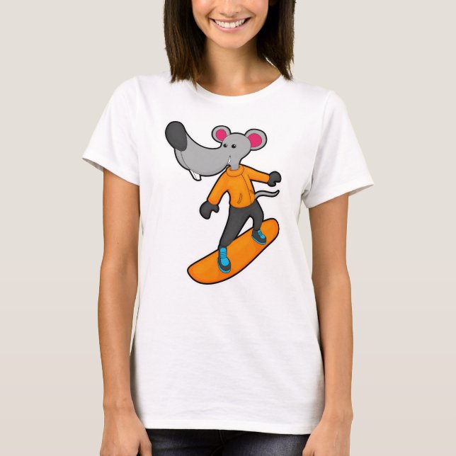 T-shirt Mouse as Snowboarder (Devant)