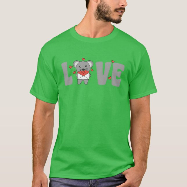 T-shirt Mouse For Valentines Day Cute Animals With Hearts  (Devant)