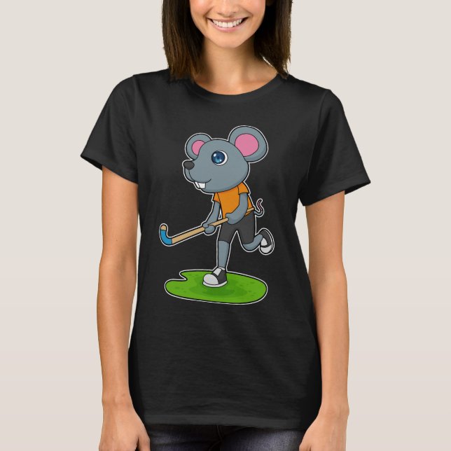 T-shirt Mouse Hockey bâton (Devant)
