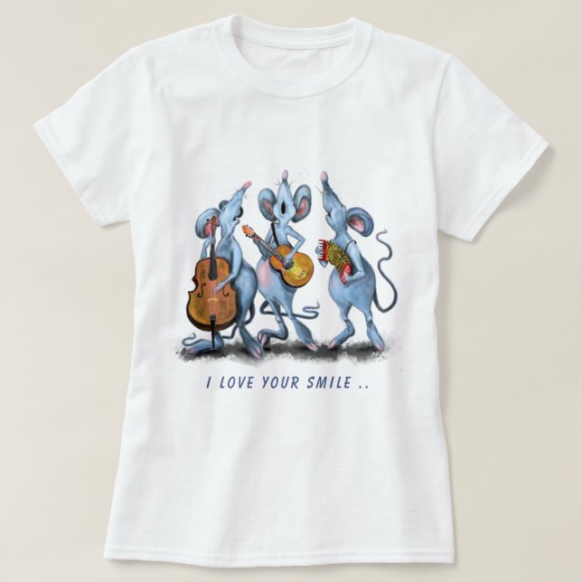 T-shirt Mouses Musicales (Design devant)