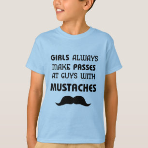 T-shirt moustache
