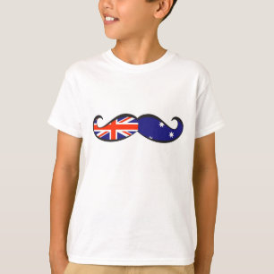 T-shirt Moustache australienne de drapeau