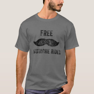 T-shirt Moustache Circule Drôle Moustache Vintage Distres