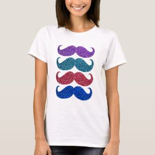 T-shirt Moustache Coloré Pailleté #5