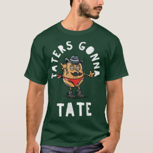 T-shirt Moustache Cowboy Taters À La Pomme De Terre Gâtera