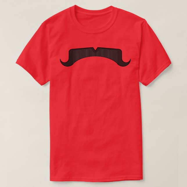 T-shirt moustache de barbier (Design devant)