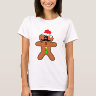 T-shirt moustache de bonhomme en pain d'épice