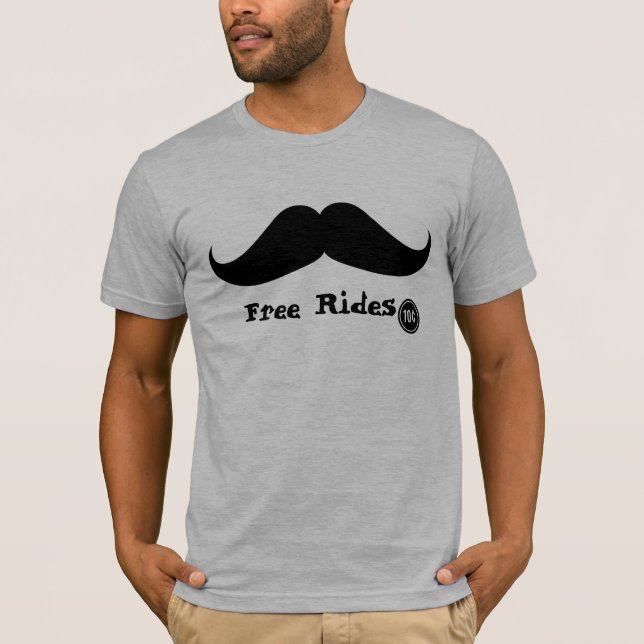 T-shirt Moustache de guidon (Devant)