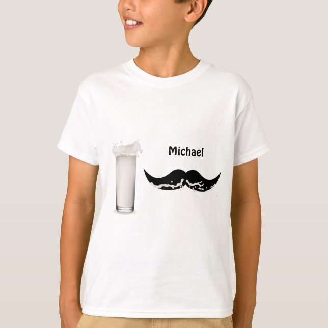 T-shirt Moustache de lait personnalisée (Devant)