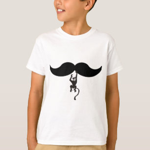 T-shirt moustache de singe
