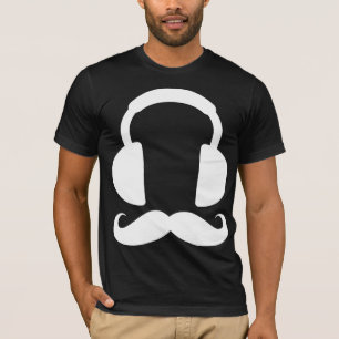 T-shirt Moustache d'écouteur