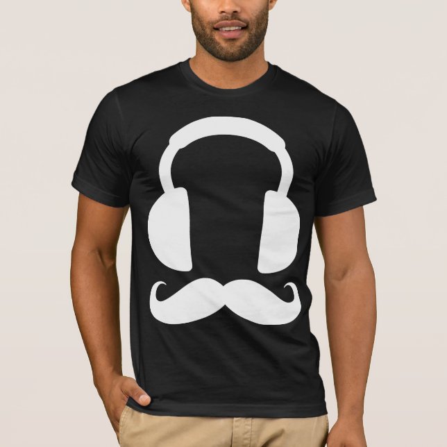 T-shirt Moustache d'écouteur (Devant)