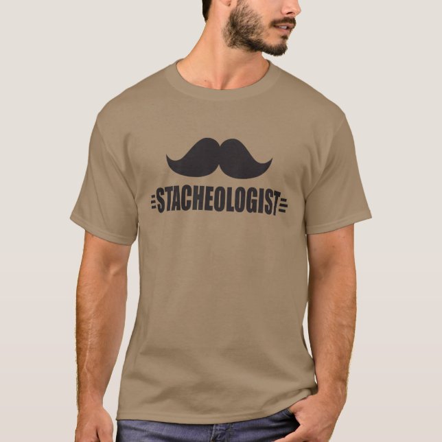 T-shirt Moustache drôle (Devant)