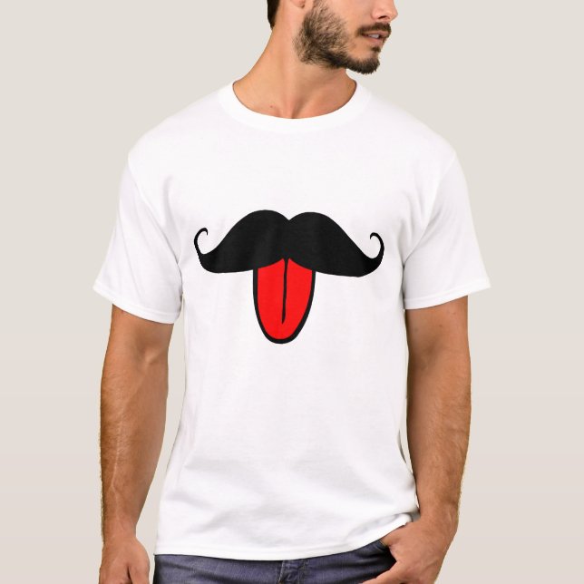 T-shirt Moustache drôle (Devant)